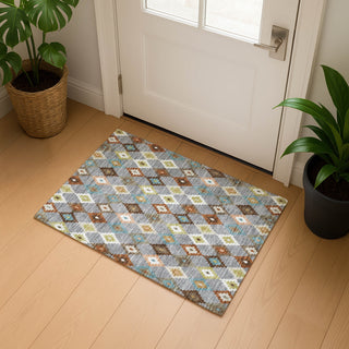 Dalyn Kenner KN10 Gray Area Rug Scatter Lifestyle Image Feature