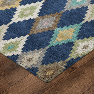 Dalyn Kenner KN10 Navy Area Rug Corner Image