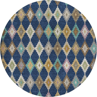 Dalyn Kenner KN10 Navy Area Rug Round Main Image