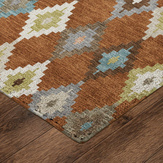 Dalyn Kenner KN10 Paprika Area Rug Corner Image