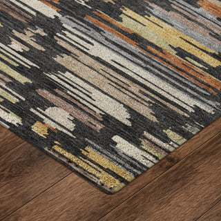 Dalyn Kenner KN2 Black Area Rug Corner Image