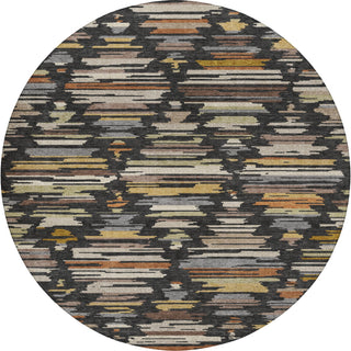 Dalyn Kenner KN2 Black Area Rug Round Main Image