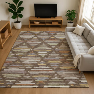 Dalyn Kenner KN2 Chocolate Area Rug Lifestyle Image Feature
