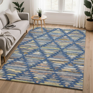 Dalyn Kenner KN2 Navy Area Rug Lifestyle Image Feature