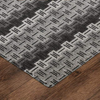 Dalyn Kenner KN3 Black Area Rug Corner Image