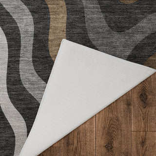Dalyn Kenner KN4 Black Area Rug Backing Image