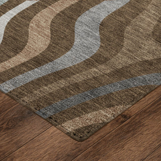 Dalyn Kenner KN4 Chocolate Area Rug Corner Image