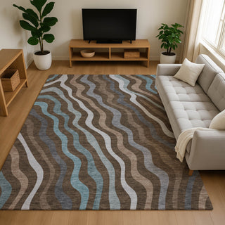 Dalyn Kenner KN4 Chocolate Area Rug Lifestyle Image Feature