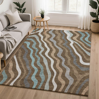 Dalyn Kenner KN4 Chocolate Area Rug Lifestyle Image Feature