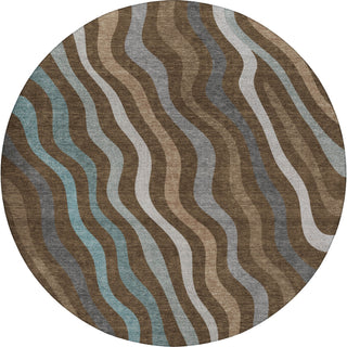 Dalyn Kenner KN4 Chocolate Area Rug Round Main Image