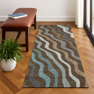 Dalyn Kenner KN4 Chocolate Area Rug Runner Lifestyle Image Feature