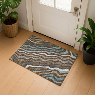Dalyn Kenner KN4 Chocolate Area Rug Scatter Lifestyle Image Feature