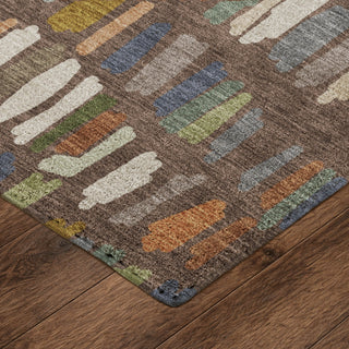 Dalyn Kenner KN5 Chocolate Area Rug Corner Image