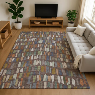 Dalyn Kenner KN5 Chocolate Area Rug Lifestyle Image Feature