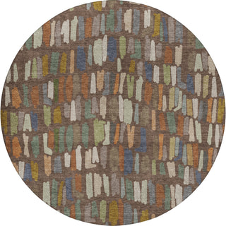 Dalyn Kenner KN5 Chocolate Area Rug Round Main Image