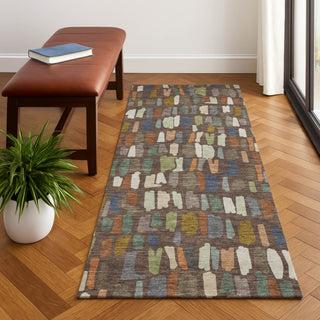 Dalyn Kenner KN5 Chocolate Area Rug Runner Lifestyle Image Feature