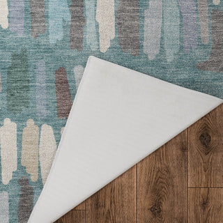 Dalyn Kenner KN5 Teal Area Rug Backing Image
