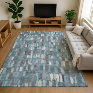 Dalyn Kenner KN5 Teal Area Rug Lifestyle Image Feature