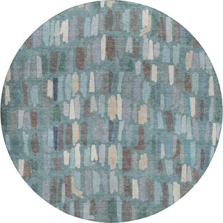 Dalyn Kenner KN5 Teal Area Rug Round Main Image