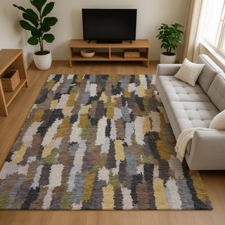 Dalyn Kenner KN6 Black Area Rug Lifestyle Image Feature
