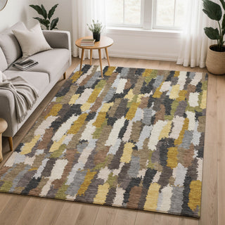 Dalyn Kenner KN6 Black Area Rug Lifestyle Image Feature