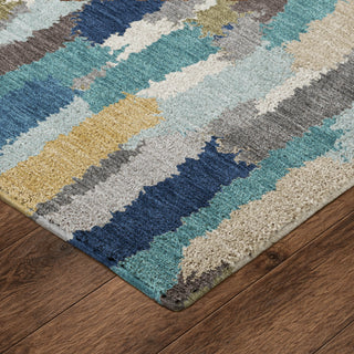 Dalyn Kenner KN6 Teal Area Rug Corner Image