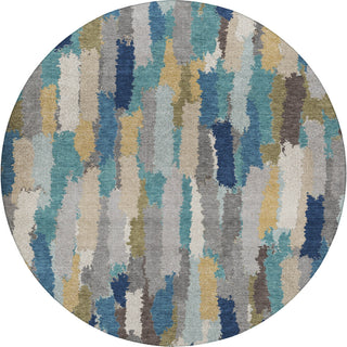 Dalyn Kenner KN6 Teal Area Rug Round Main Image