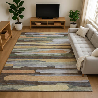 Dalyn Kenner KN7 Chocolate Area Rug Lifestyle Image Feature