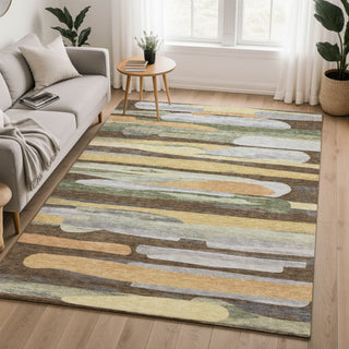 Dalyn Kenner KN7 Chocolate Area Rug Lifestyle Image Feature