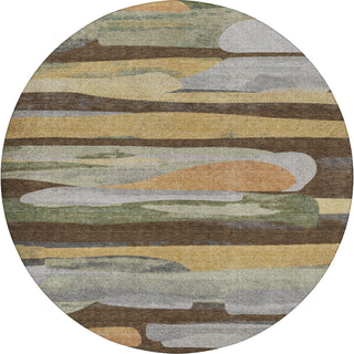 Dalyn Kenner KN7 Chocolate Area Rug Round Main Image