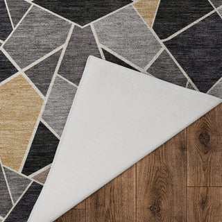 Dalyn Kenner KN8 Black Area Rug Backing Image