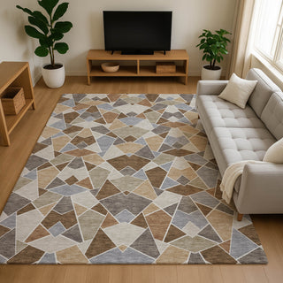 Dalyn Kenner KN8 Chocolate Area Rug Lifestyle Image Feature