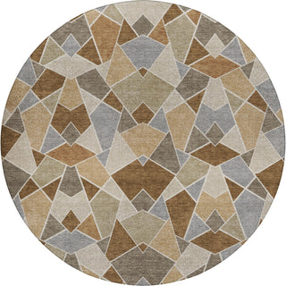 Dalyn Kenner KN8 Chocolate Area Rug Round Main Image