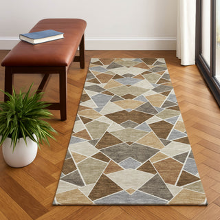 Dalyn Kenner KN8 Chocolate Area Rug Runner Lifestyle Image Feature