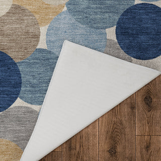 Dalyn Kenner KN9 Blue Area Rug Backing Image