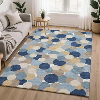 Dalyn Kenner KN9 Blue Area Rug Lifestyle Image Feature