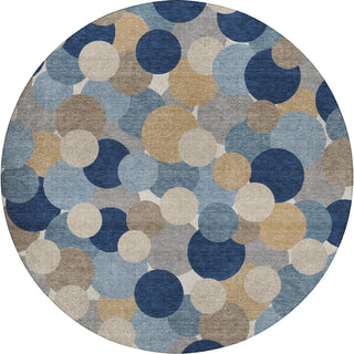 Dalyn Kenner KN9 Blue Area Rug Round Main Image