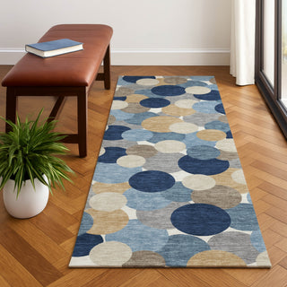 Dalyn Kenner KN9 Blue Area Rug Runner Lifestyle Image Feature