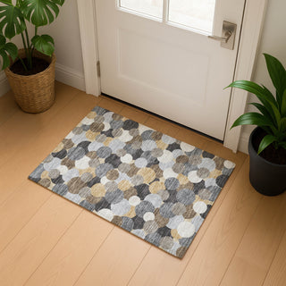 Dalyn Kenner KN9 Gray Area Rug Scatter Lifestyle Image Feature