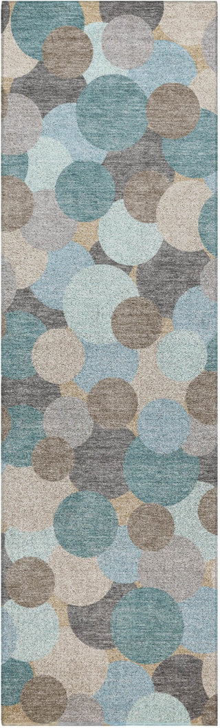 Dalyn Kenner KN9 Turquoise Area Rug Runner Main Image