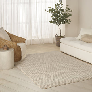 Nourison Pure Knots KNT01 Beige Area Rug by DKNY Corner Image