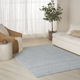 Nourison Pure Knots KNT01 Denim Area Rug by DKNY Corner Image