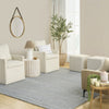 Nourison Pure Knots KNT01 Denim Area Rug by DKNY Corner Image