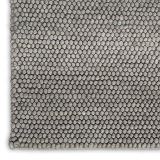 Nourison Pure Knots KNT01 Grey Area Rug by DKNY Corner Image