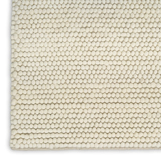 Nourison Pure Knots KNT01 Ivory Area Rug by DKNY Corner Image