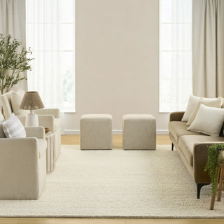 Nourison Pure Knots KNT01 Ivory Area Rug by DKNY Swatch Image