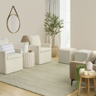 Nourison Pure Knots KNT01 Sage Area Rug by DKNY Corner Image