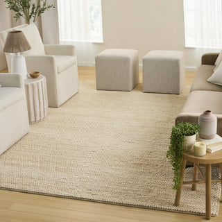 Nourison Pure Knots KNT01 Beige Area Rug by DKNY Corner Image