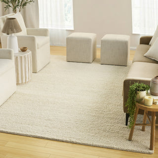 Nourison Pure Knots KNT01 Ivory Area Rug by DKNY Corner Image
