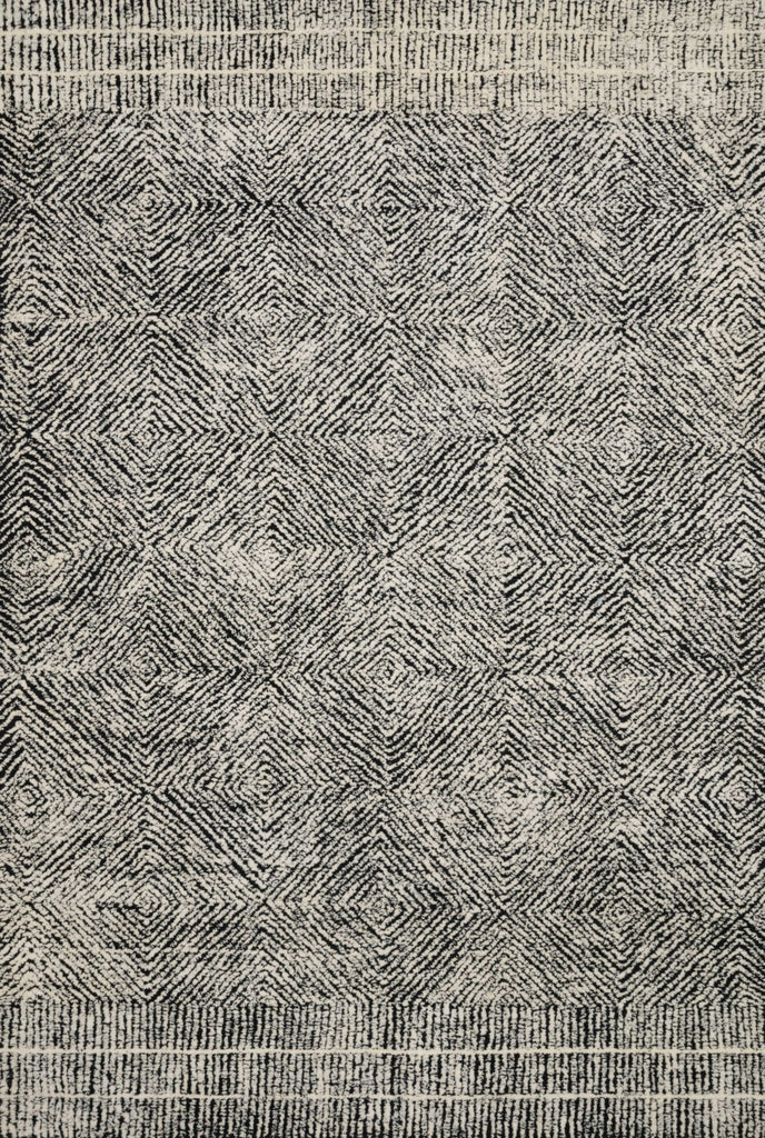 Kopa KO-01 Black/Ivory Area Rug by Loloi main image